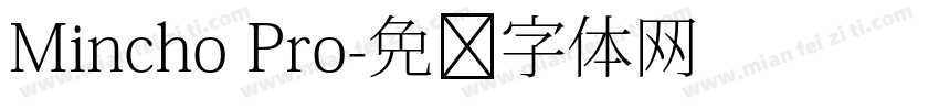 Mincho Pro字体转换
